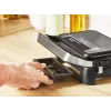 Grill kontaktowy Tefal Inicio Compact GC270D10 — prostokątny 1000W, ruszt, czarny/stal nierdzewna