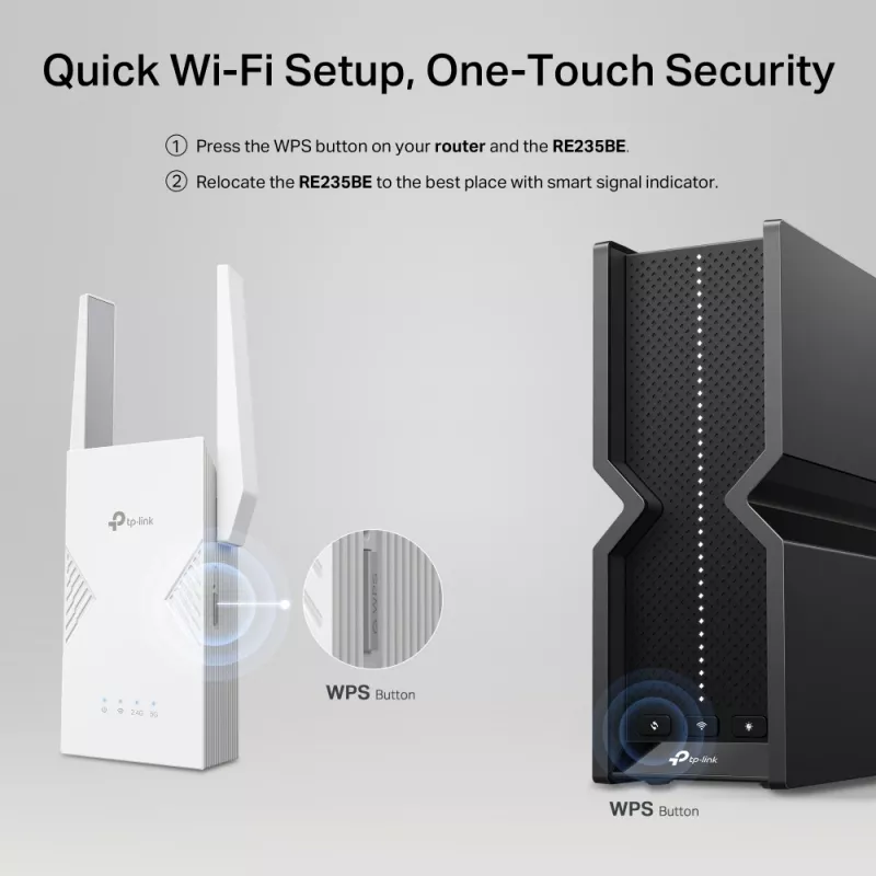 Nadajnik i odbiornik sieciowy TP‑LINK BE3600 2882 Mbit/s, dwuzakresowy 2,4/5 GHz, 1× RJ‑45, biały