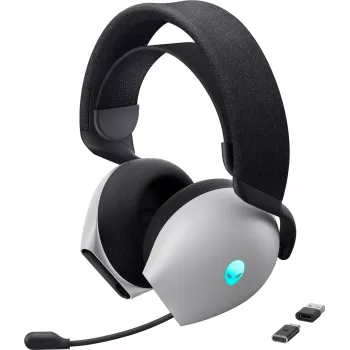 Zestaw słuchawkowy Alienware AW725H Przewodowy i Bezprzewodowy, nauszny, gamingowy, USB Type-C, Bluetooth, Czarny, Biały