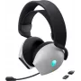 Zestaw słuchawkowy Alienware AW725H Przewodowy i Bezprzewodowy, nauszny, gamingowy, USB Type-C, Bluetooth, Czarny, Biały