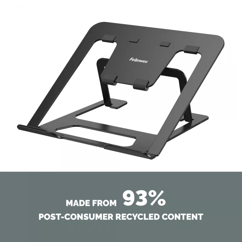 Fellowes Alumia Laptop Riser Portable Laptop Stand Max Size 15 inch Max Weight 5kg Czarny