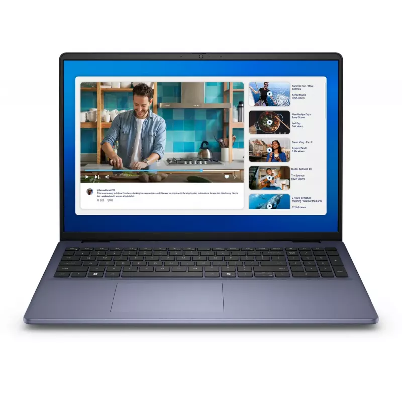 DELL DC16251 Intel Core 7 150U Laptop 40,6 cm (16 cali) Full HD+ 16 GB DDR5-SDRAM 512 GB SSD Wi-Fi 6E (802.11ax) Ubuntu Linux Niebieski