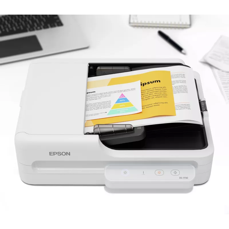 Epson WorkForce DS-1730 Skaner płaski i z podajnikiem ADF 1200 x 1200 DPI A4 Czarny, Biały