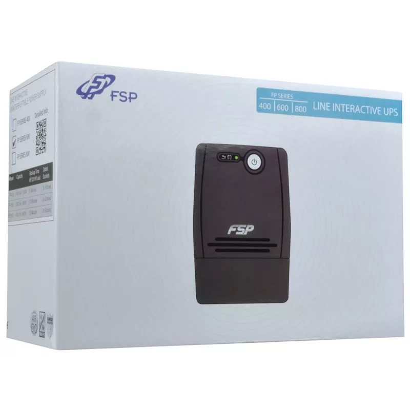 FSP FP 600 zasilacz awaryjny (UPS) 0.6 kVA 360 W 2 gniazda AC