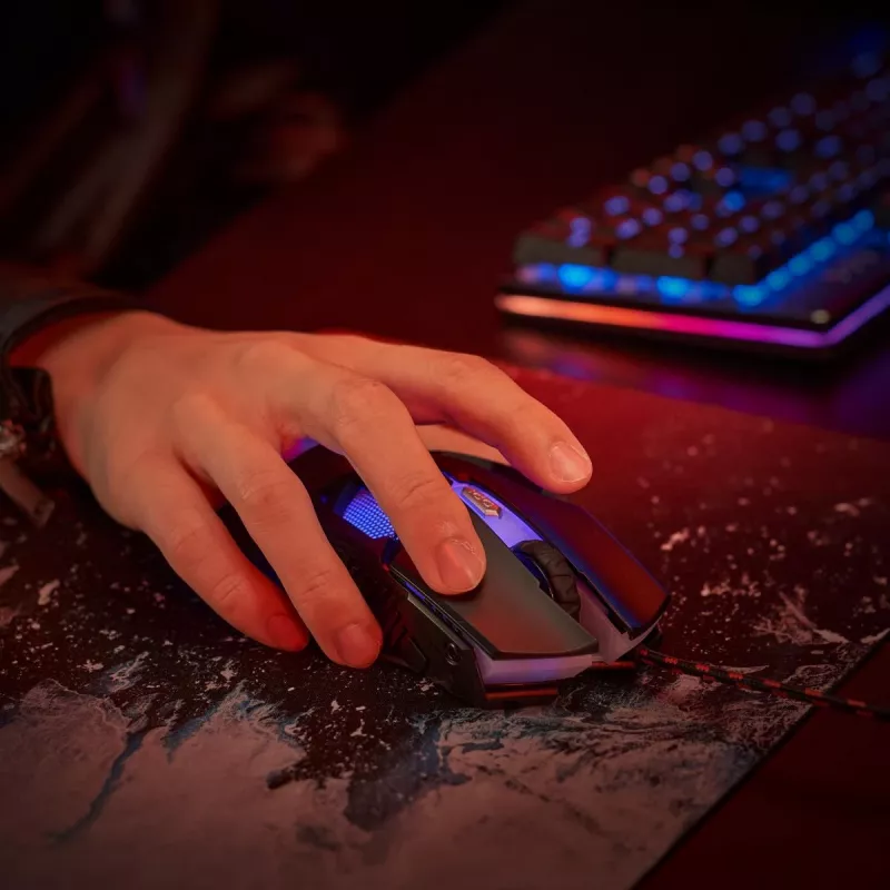 Mysz gamingowa Acer Nitro NMW200 — oburęczna, optyczna 7200 DPI, 7 przycisków, USB Type-A, czarna