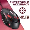Mysz gamingowa Acer Nitro NMW200 — oburęczna, optyczna 7200 DPI, 7 przycisków, USB Type-A, czarna