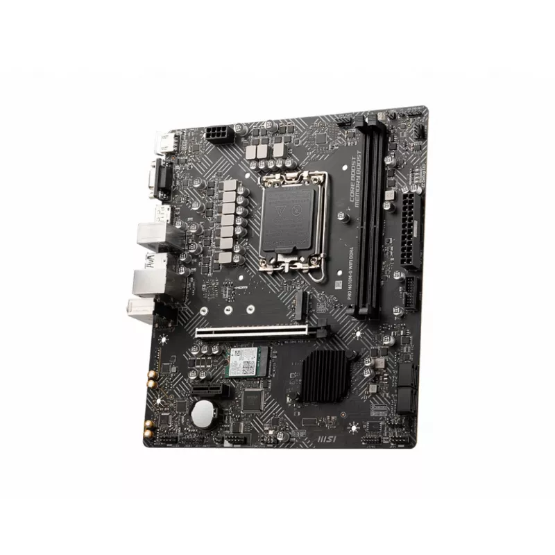 Płyta główna MSI PRO H610M-G WIFI DDR4, Intel H610, LGA 1700, micro ATX, 2x DIMM, 64GB, Wi‑Fi 5, Bluetooth 4.2, 4x SATA III