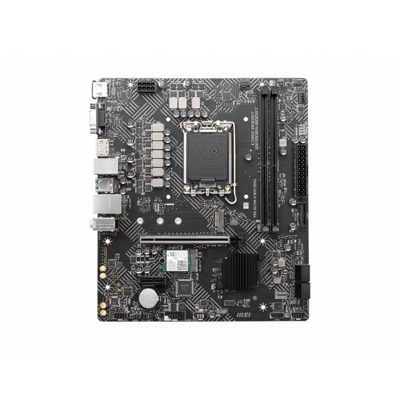 Płyta główna MSI PRO H610M-G WIFI DDR4, Intel H610, LGA 1700, micro ATX, 2x DIMM, 64GB, Wi‑Fi 5, Bluetooth 4.2, 4x SATA III