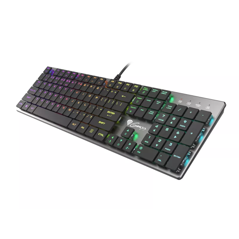 Klawiatura gamingowa GENESIS Thor 420 RGB USB QWERTY US International Srebrny