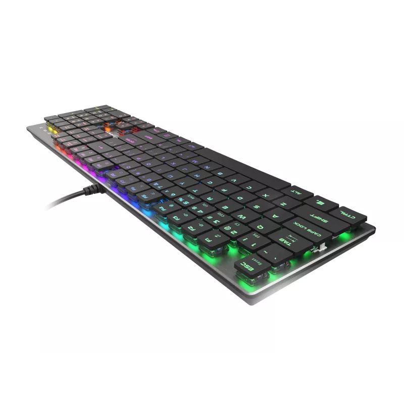 Klawiatura gamingowa GENESIS Thor 420 RGB USB QWERTY US International Srebrny