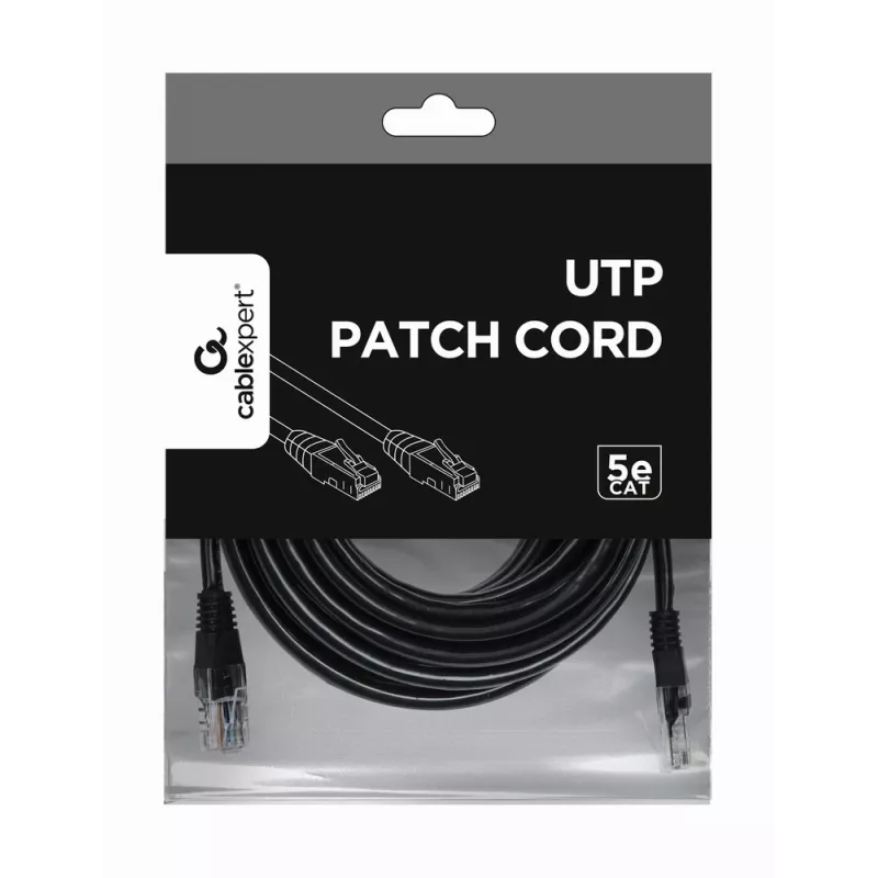 Kabel krosowy GEMBIRD - Kat. 5e - UTP - 5 m - Czarny