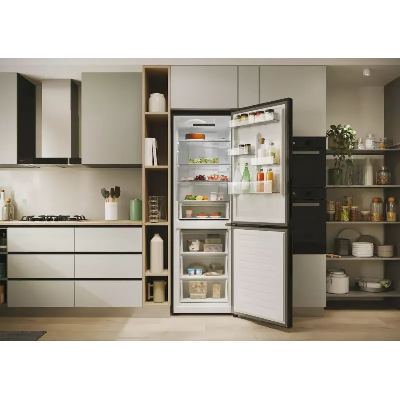 Lodówka Candy Fresco ECN2CQTEB186 355 L Czarna No Frost