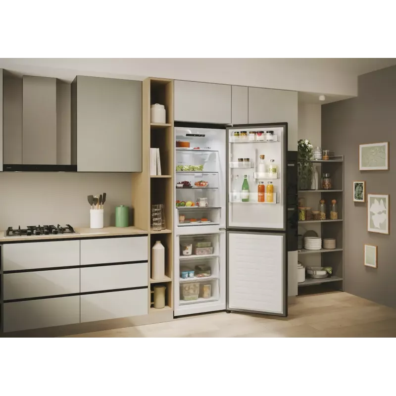 Lodówka Candy Fresco ECN2CQTEB186 355 L Czarna No Frost