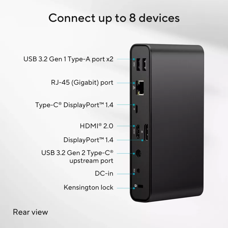 ASUS Triple Display USB-C Dock DC300 Docking USB 3.2 Gen 2 (3.1 Gen 2) Type-C Czarny