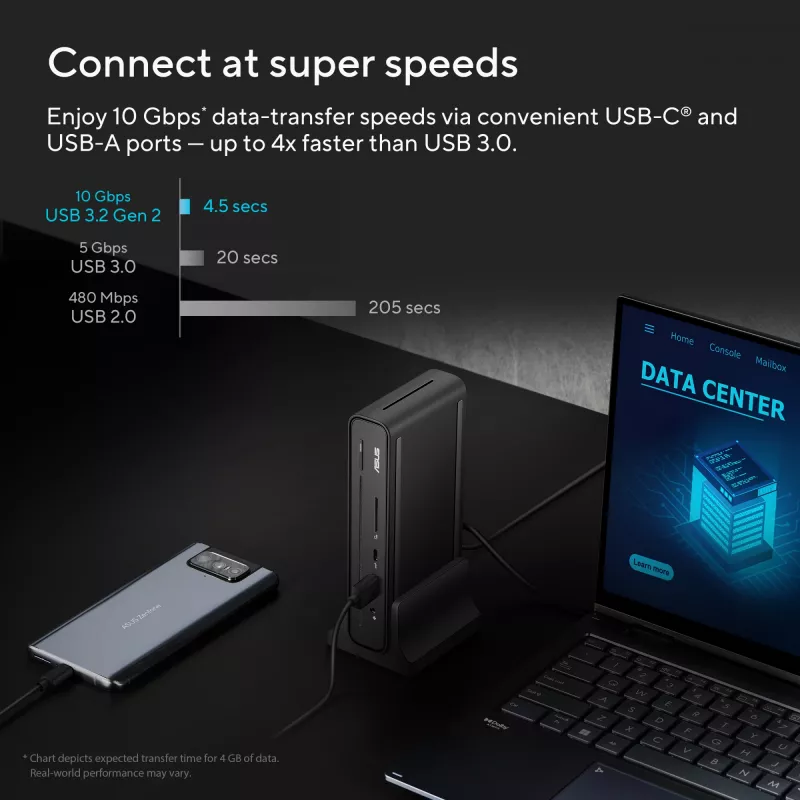 ASUS Triple Display USB-C Dock DC300 Docking USB 3.2 Gen 2 (3.1 Gen 2) Type-C Czarny