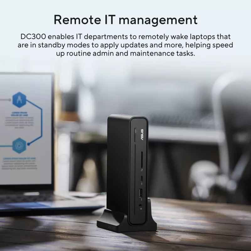 ASUS Triple Display USB-C Dock DC300 Docking USB 3.2 Gen 2 (3.1 Gen 2) Type-C Czarny