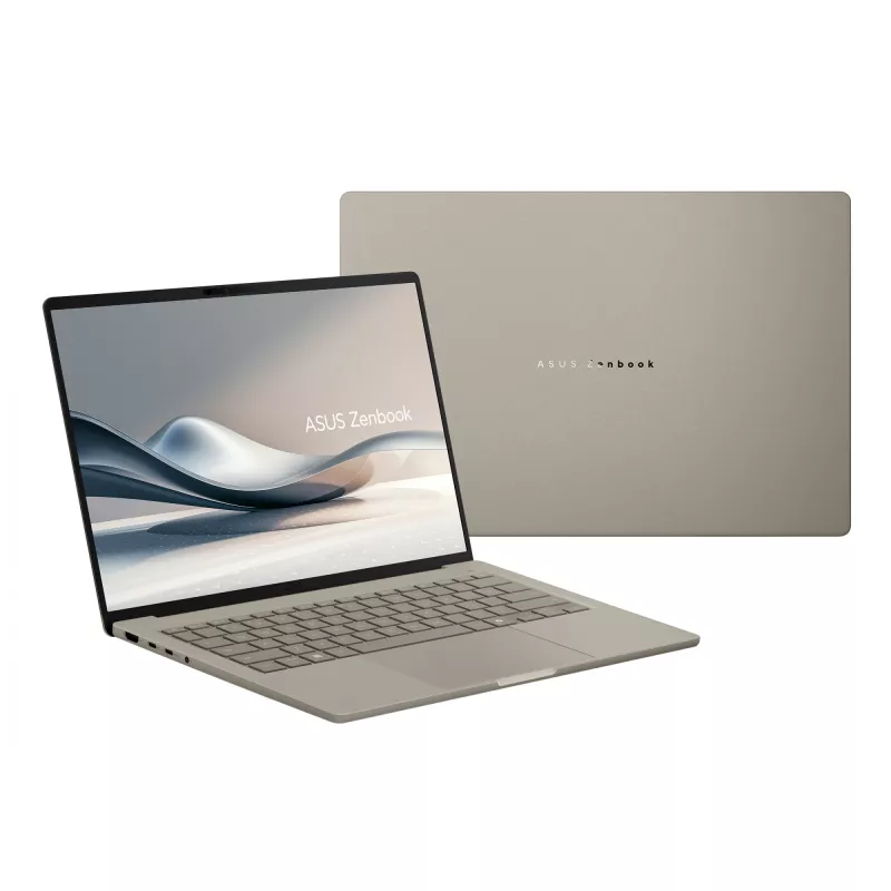 ASUS Zenbook A14 UX3407QA-QD202W Copilot+ PC Snapdragon X1-26-100 Laptop 35,6 cm (14 cali) WUXGA 16 GB LPDDR5x-SDRAM 512 GB SSD Wi-Fi 6E (802.11ax) Windows 11 Home Beżowy
