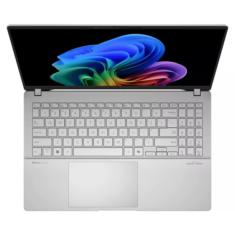 Laptop ASUS Vivobook S 15 S5507QA — Qualcomm Snapdragon X1E-78-100, 15,6 cala 3K, 32 GB RAM, 1 TB SSD, Windows 11 Home, Srebrny