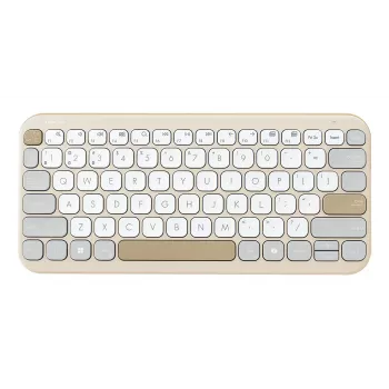 Bezprzewodowa klawiatura Bluetooth ASUS Marshmallow KW100 — układ US International, kolor Oat Milk