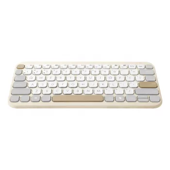 Bezprzewodowa klawiatura Bluetooth ASUS Marshmallow KW100 — układ US International, kolor Oat Milk