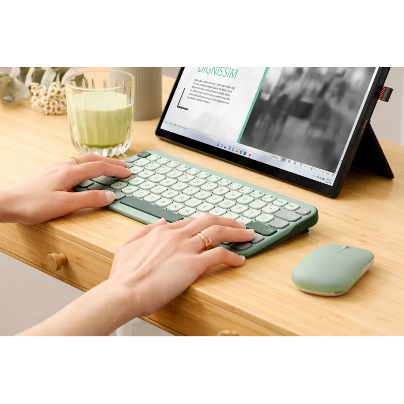 Bezprzewodowa klawiatura Bluetooth ASUS Marshmallow KW100 — układ US International, kompaktowa konstrukcja