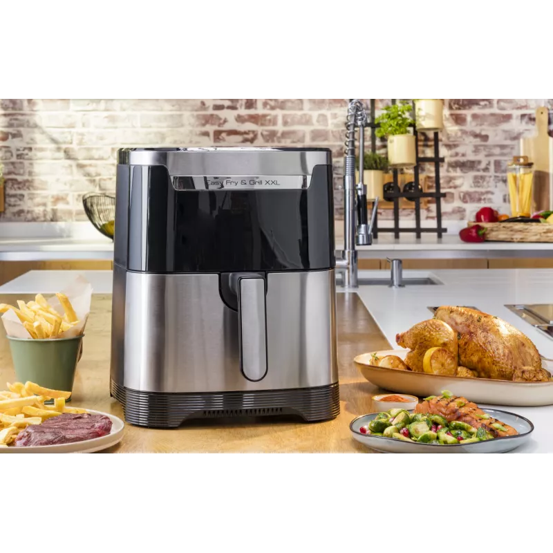 Tefal Easy Fry & Grill EY801D 6.5 L Wolnostojąca frytkownica beztłuszczowa 1650 W Stal nierdzewna