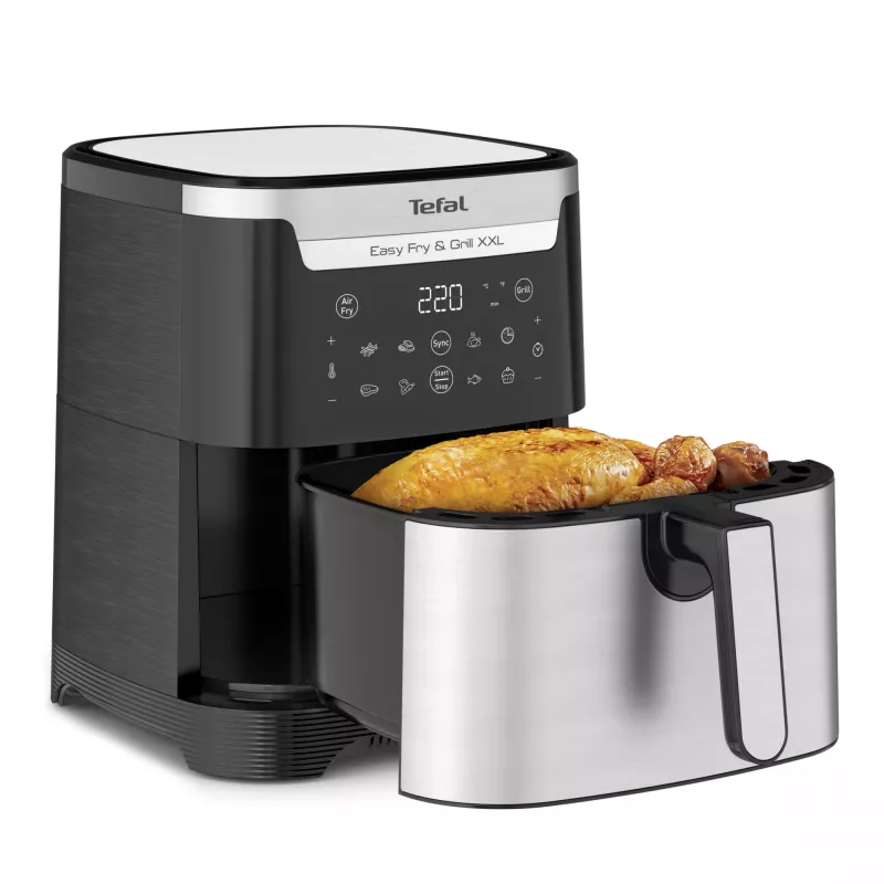 Tefal Easy Fry & Grill EY801D 6.5 L Wolnostojąca frytkownica beztłuszczowa 1650 W Stal nierdzewna