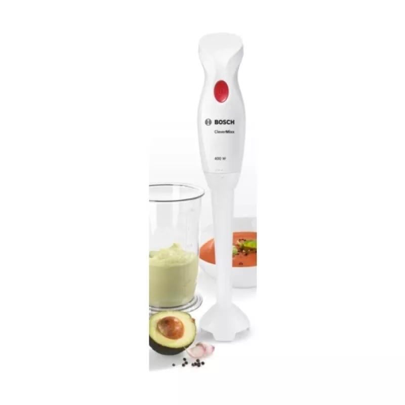 Blender ręczny Bosch MSM14100 — 400 W, biały, 0,8 kg, przewód 1,2 m