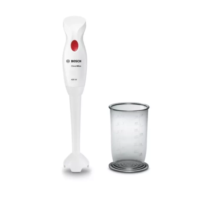Blender ręczny Bosch MSM14100 — 400 W, biały, 0,8 kg, przewód 1,2 m