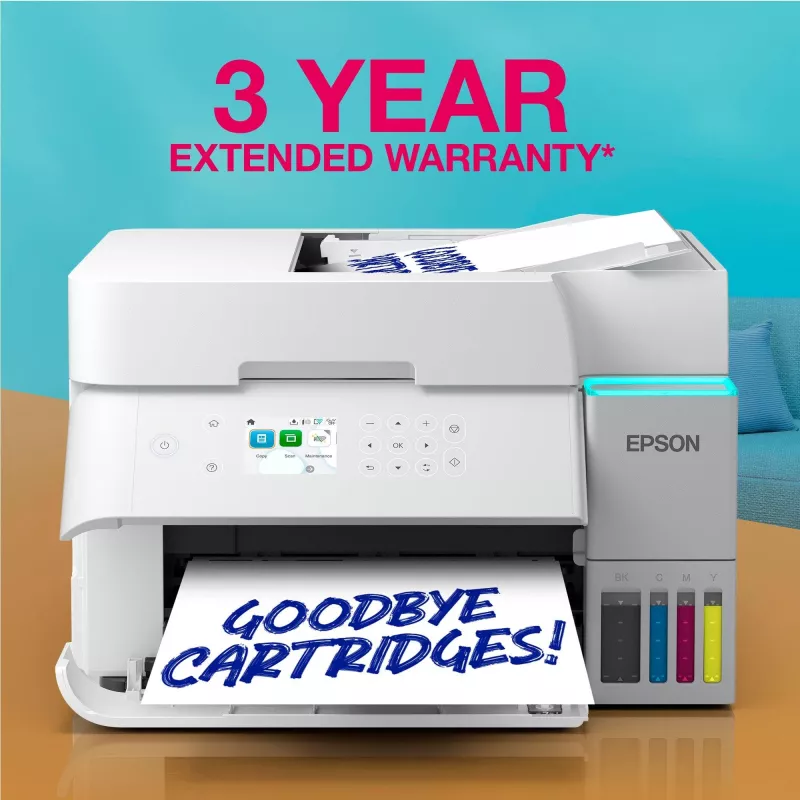 Wielofunkcyjna drukarka atramentowa Epson EcoTank L6376 — Kolor, A4, 4800 x 1200 DPI, 35 str./min, Wi‑Fi, Ethernet, Duplex