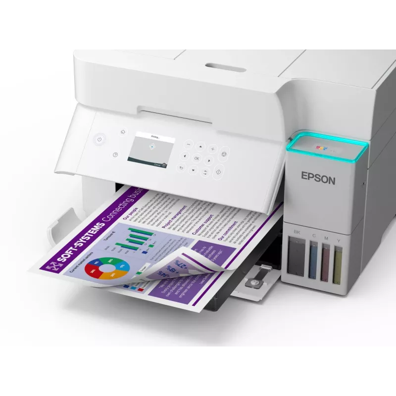 Wielofunkcyjna drukarka atramentowa Epson EcoTank L6376 — Kolor, A4, 4800 x 1200 DPI, 35 str./min, Wi‑Fi, Ethernet, Duplex