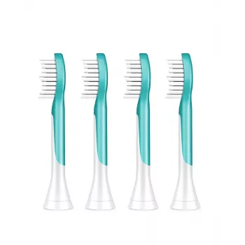 Końcówki do szczoteczki Philips Sonicare For Kids HX6044/90, 4 szt., niebiesko-białe, wymiana co 3 miesiące