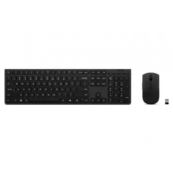 Klawiatura Lenovo 4X31R64351 z myszą, biurowa, RF Wireless + Bluetooth, US English, czarna