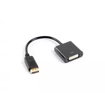 LANBERG Adapter kabla wideo DisplayPort DVI-D 0.1m Czarny