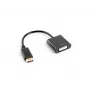 LANBERG Adapter kabla wideo DisplayPort DVI-D 0.1m Czarny