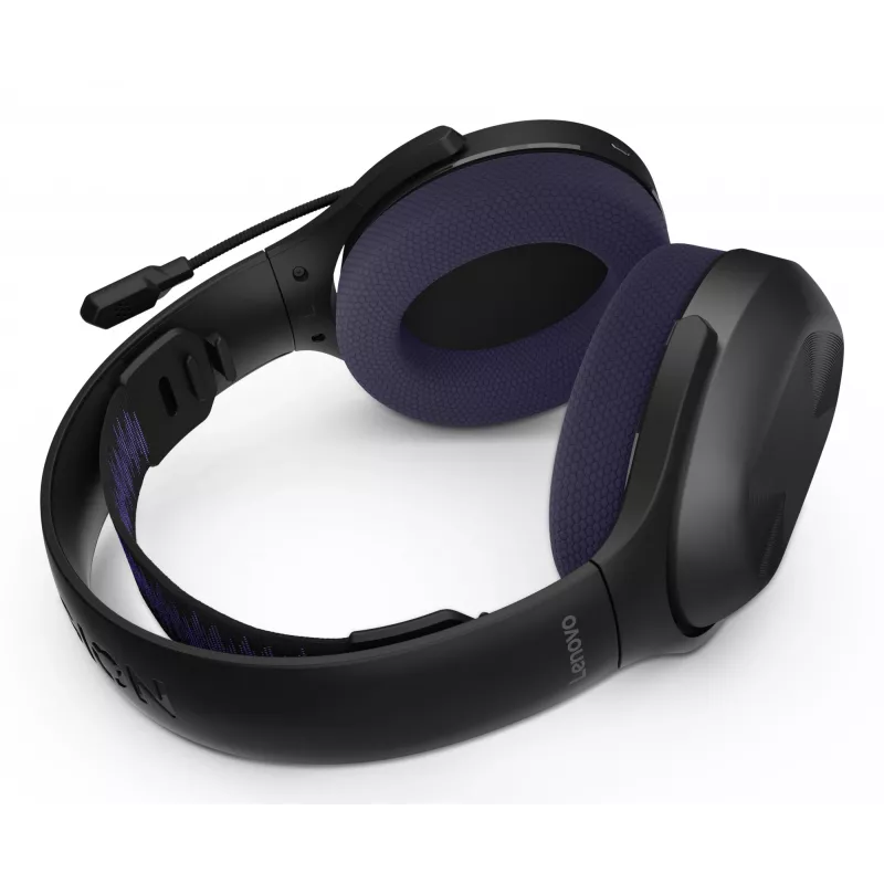 Słuchawki Lenovo Legion H410 Bezprzewodowe Nagłowne Gamingowe USB Type-C Bluetooth Czarny, Fioletowy
