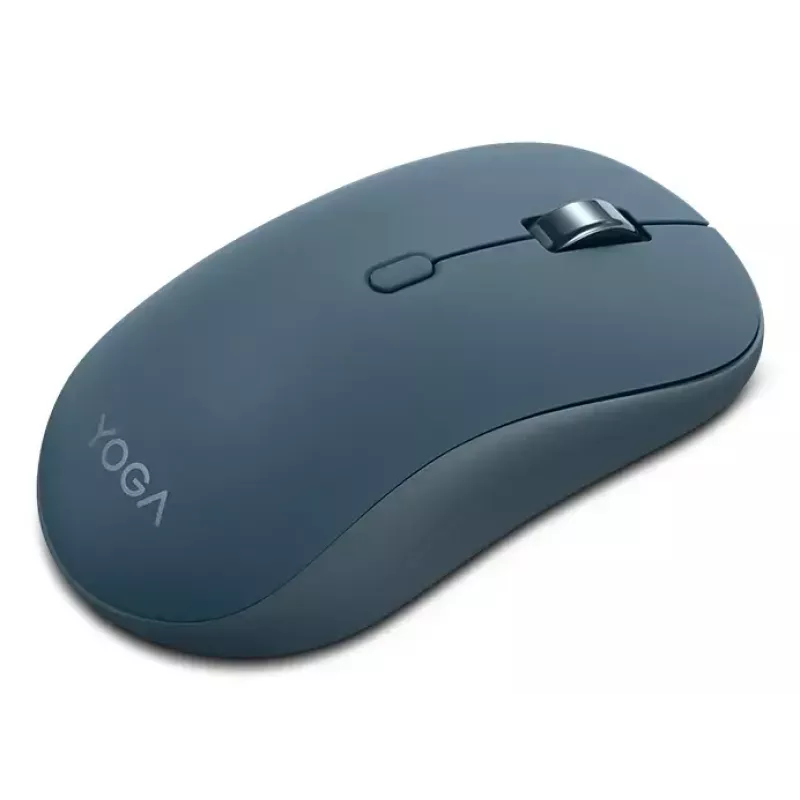 Bezprzewodowa symetryczna mysz optyczna Bluetooth Lenovo Yoga — 4000 DPI, 8 przycisków, kółko, zasilana bateriami, turkusowa