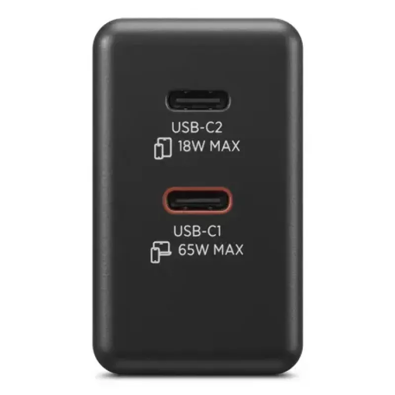 Ładowarka do urządzeń mobilnych Lenovo G0A6065BEU — Uniwersalna ładowarka sieciowa do użytku wewnętrznego, 2× USB-C, 100–240 V, kabel 1,5 m, czarna
