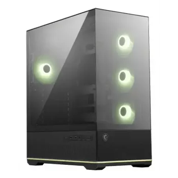 Obudowa PC MSI MAG PANO 110R PZ Midi Tower — szkło hartowane, ATX, 3 wentylatory przednie 120 mm, USB-C, obsługa chłodnic 360 mm
