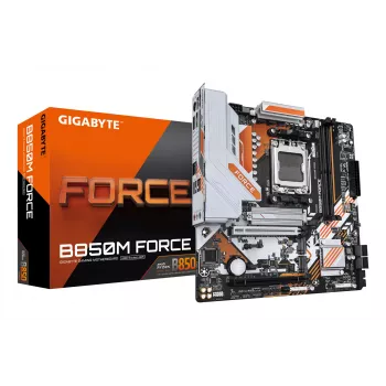 Płyta główna GIGABYTE B850M FORCE - procesory AMD Ryzen 9000 Series, 8+2+2 fazy cyfrowego VRM, do 9600MHz DDR5 (OC), 1xPCIe 5.0 + 2xPCIe 4.0 M.2, 2.5 GbE LAN, USB 3.2 Gen 2