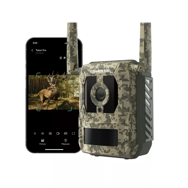Kamera leśna Reolink Camovue Talon S130 4G LTE, 8 MP, 3840×2160, 95° H × 50,2° V, IP67, ładowanie USB‑C, zewnętrzna