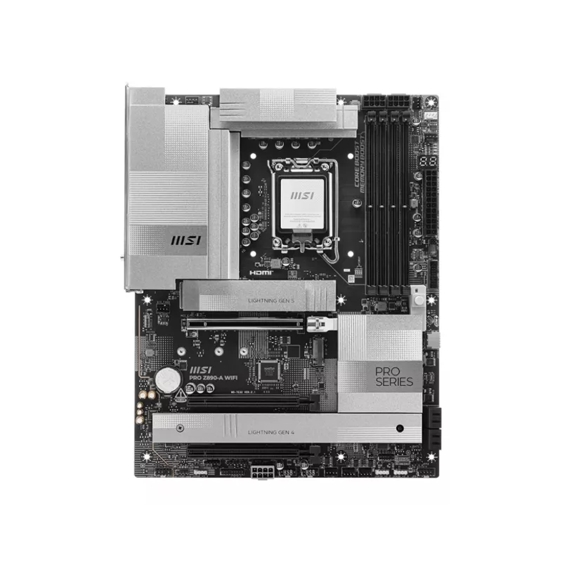 Płyta główna MSI PRO Z890-A WIFI Intel Z890 LGA 1851 ATX DDR5, 4 DIMM, 256 GB, Wi‑Fi 7, 5 Gb Ethernet