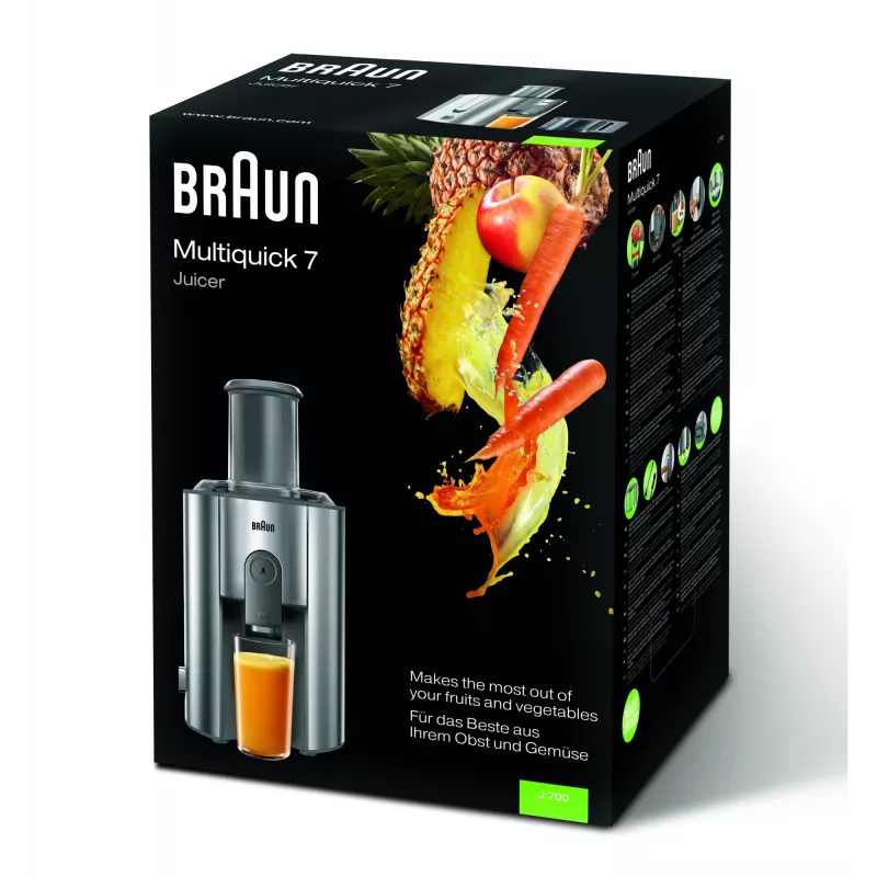 Braun Multiquick 7 wyciskarka J 700 Wyciskarka odśrodkowa 1000 W Stal nierdzewna