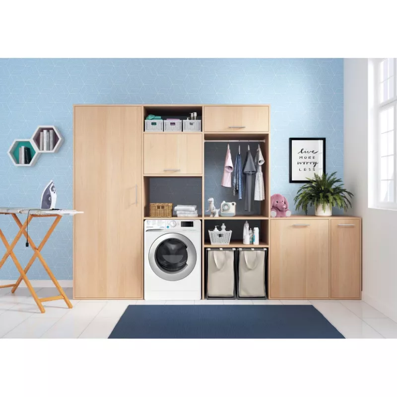 Indesit BDE 76435 WSV EE pralko-suszarka Ładowanie od przodu Wolnostojący Biały