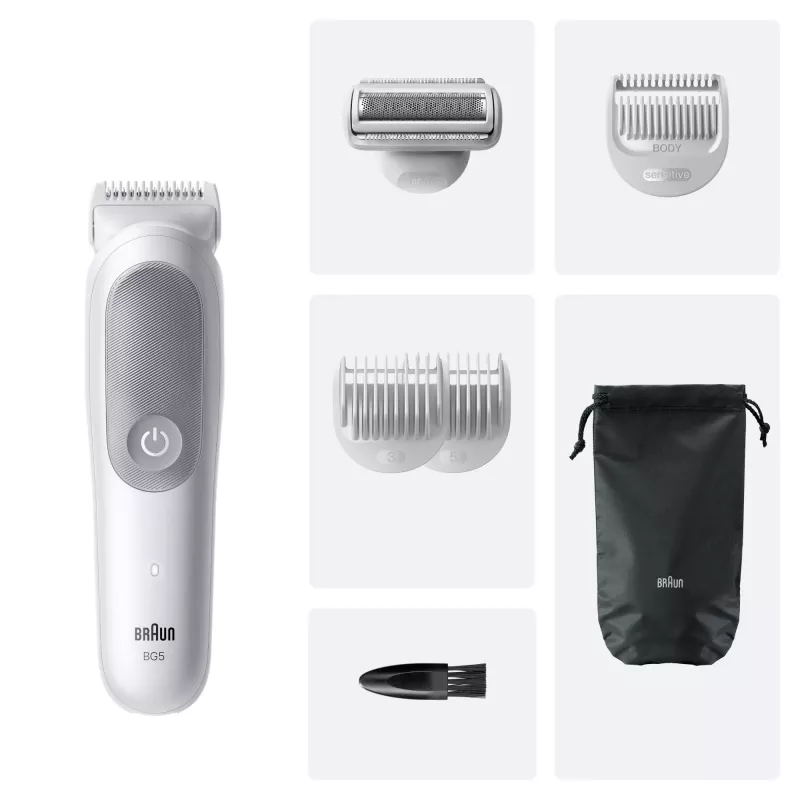 Braun Series 5 trymer do ciała/maszynka do golenia, jasnoszary
