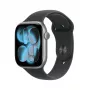 Apple Watch Series 11 GPS + Cellular 46mm Koperta Aluminiowa Kosmiczna Szarość z Czarnym Paskiem Sportowym - M/L