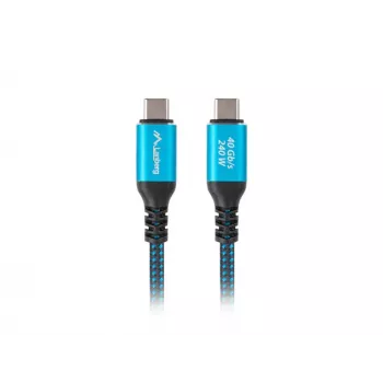 Kabel USB-C LANBERG CA-CMCM-44CU-0005-BK 0,5 m — USB4 Gen 2x2, 40 Gbit/s, 240 W, czarny