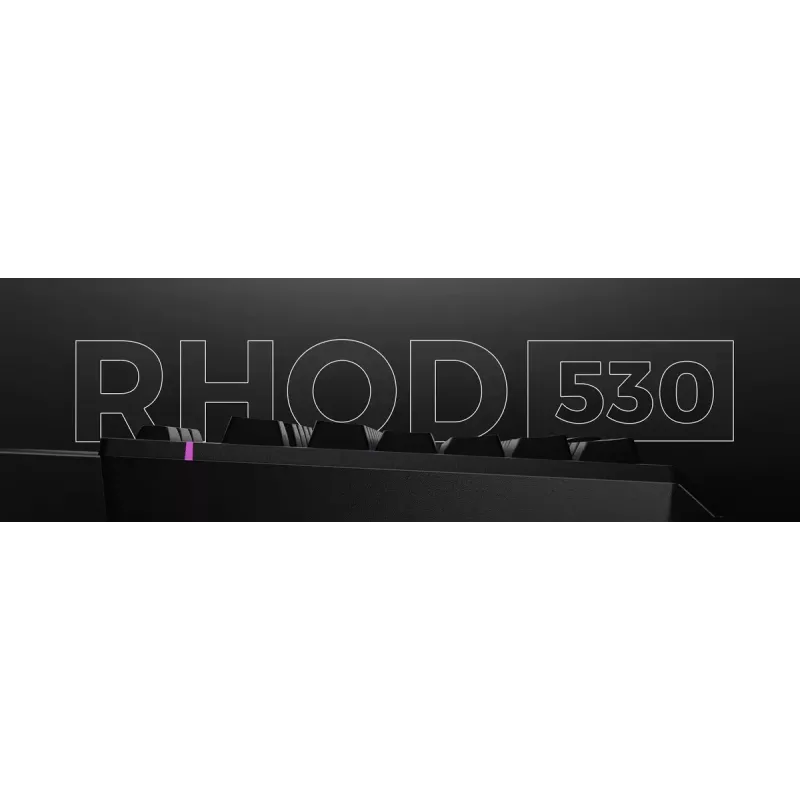 Przewodowa klawiatura gamingowa pełnowymiarowa Genesis Rhod 530, USB, QWERTY US, membranowa, podświetlenie RGB, 114 klawiszy, kabel 1,8 m, czarna