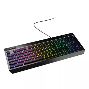 Przewodowa klawiatura gamingowa pełnowymiarowa Genesis Rhod 530, USB, QWERTY US, membranowa, podświetlenie RGB, 114 klawiszy, kabel 1,8 m, czarna