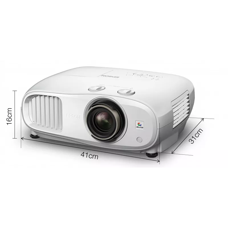 Projektor Epson EH-TW7100 o standardowej ogniskowej, 3000 ANSI lumenów, 3LCD, UHD 4K (3840x2160), 3D, Biały